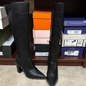 Charles by Charles David Preloved Black Studded Knee-High Boots